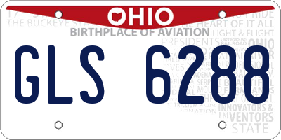 OH license plate GLS6288