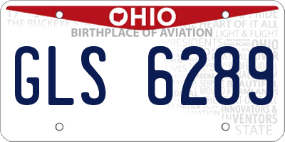 OH license plate GLS6289