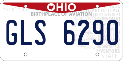 OH license plate GLS6290