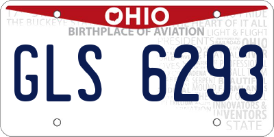OH license plate GLS6293