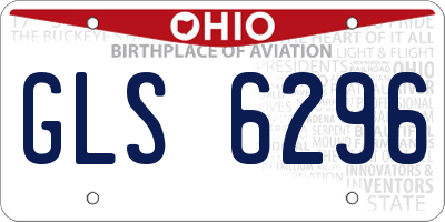 OH license plate GLS6296