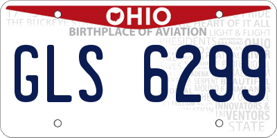 OH license plate GLS6299