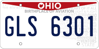 OH license plate GLS6301