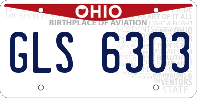 OH license plate GLS6303