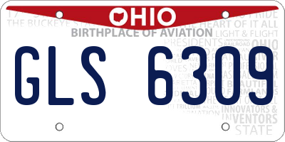 OH license plate GLS6309