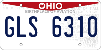 OH license plate GLS6310