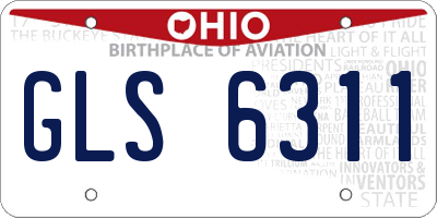 OH license plate GLS6311
