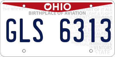 OH license plate GLS6313