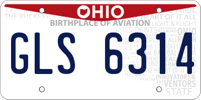 OH license plate GLS6314