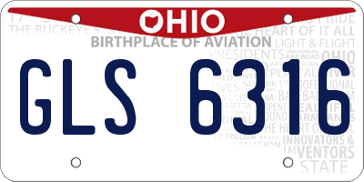 OH license plate GLS6316