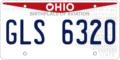 OH license plate GLS6320