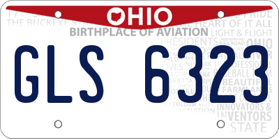 OH license plate GLS6323
