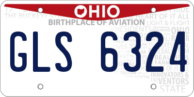 OH license plate GLS6324