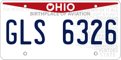 OH license plate GLS6326