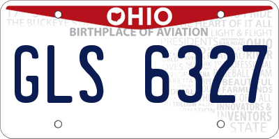 OH license plate GLS6327