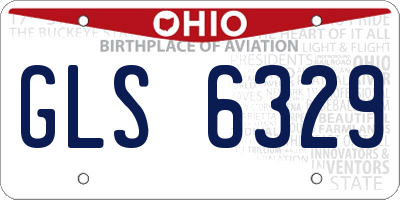 OH license plate GLS6329