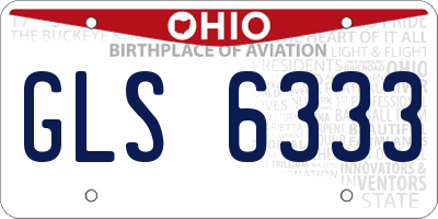 OH license plate GLS6333