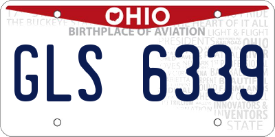 OH license plate GLS6339