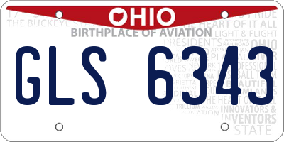 OH license plate GLS6343
