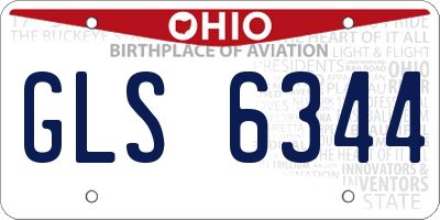 OH license plate GLS6344