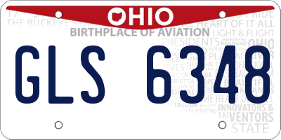 OH license plate GLS6348