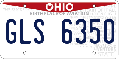 OH license plate GLS6350