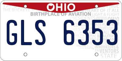OH license plate GLS6353