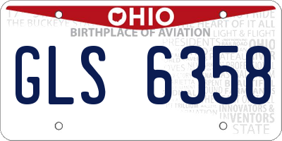 OH license plate GLS6358