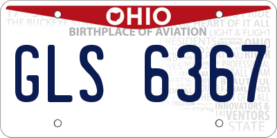 OH license plate GLS6367