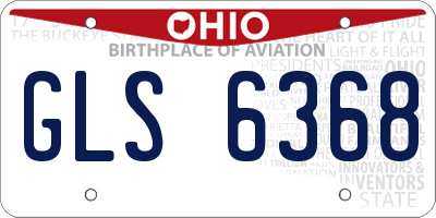OH license plate GLS6368
