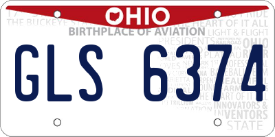 OH license plate GLS6374