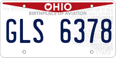 OH license plate GLS6378