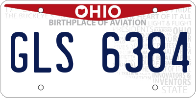 OH license plate GLS6384