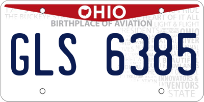 OH license plate GLS6385