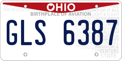 OH license plate GLS6387