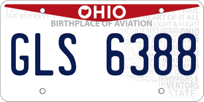 OH license plate GLS6388