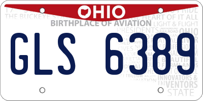 OH license plate GLS6389