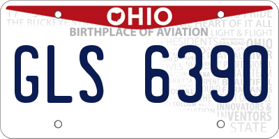 OH license plate GLS6390