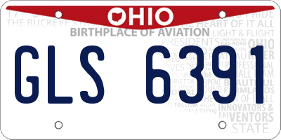 OH license plate GLS6391