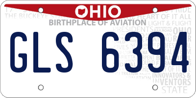 OH license plate GLS6394