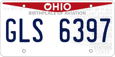 OH license plate GLS6397