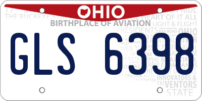 OH license plate GLS6398