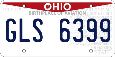 OH license plate GLS6399
