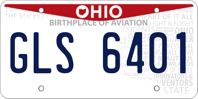 OH license plate GLS6401