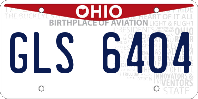 OH license plate GLS6404