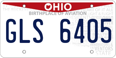 OH license plate GLS6405