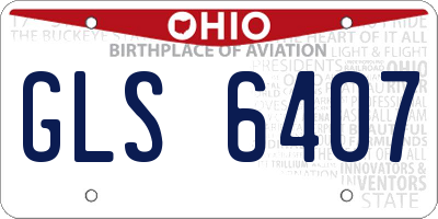 OH license plate GLS6407