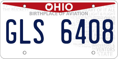 OH license plate GLS6408
