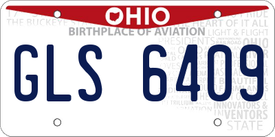 OH license plate GLS6409
