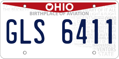 OH license plate GLS6411